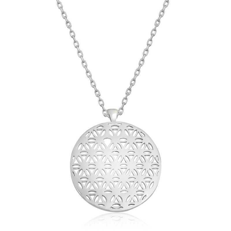 ​​Gümüş Yaşam Çiçeği Kolye