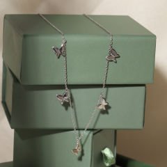 Ivy Kelebek Kolye 718983 Silver