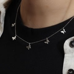 Ivy Kelebek Kolye 718983 Silver