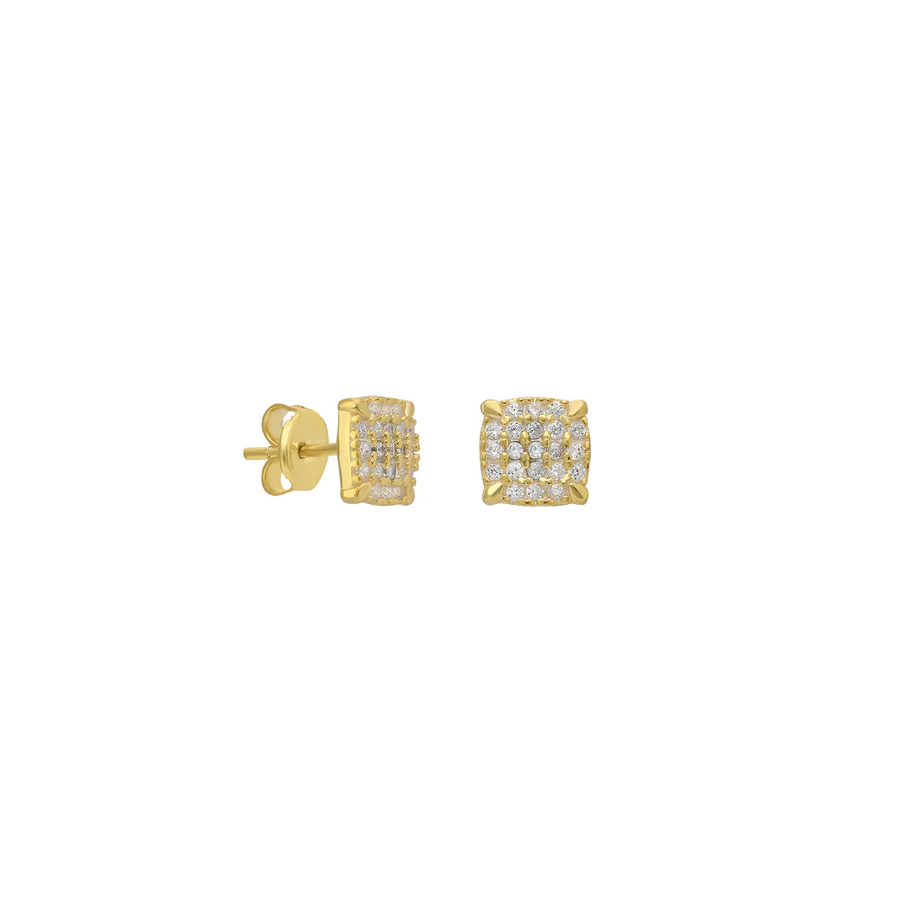 Kare Zirkon Küpe 717111 Gold