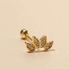 Zirkon Piercing 717116 Gold