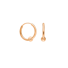 12mm Boncuk Halka Küpe 719954 Gold
