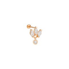 Askılı Çiçek Piercing 717128 Rose