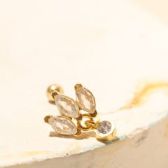Askılı Çiçek Piercing 717128 Gold
