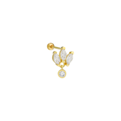 Askılı Çiçek Piercing 717128 Gold