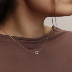 Kalp Kolye 718012 Gold