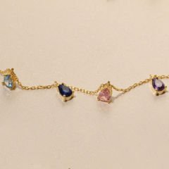 Renkli Damla Kolye 718013 Gold