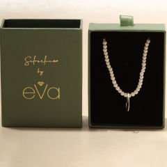 İncili Kalp Kolye 718015 Silver