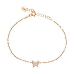 Minimal Kelebek Bileklik 718527 Rose