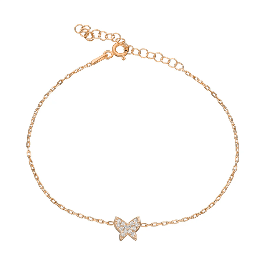 Minimal Kelebek Bileklik 718527 Rose
