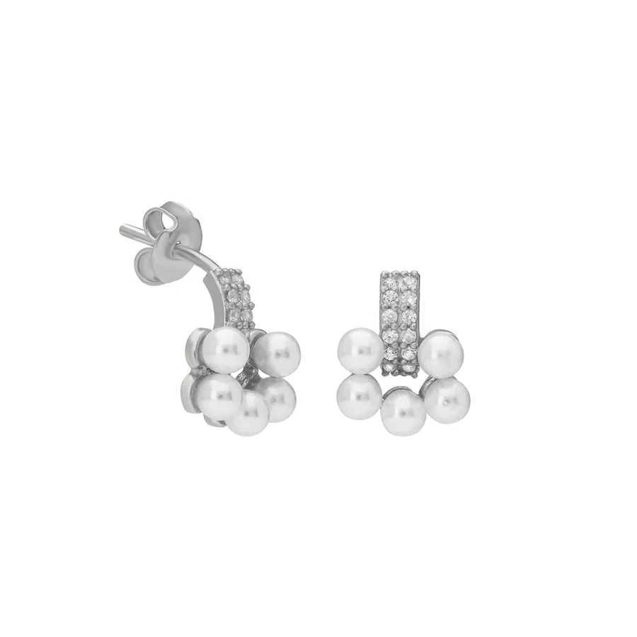 İnci Papatya Küpe 717135 Silver