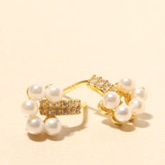 İnci Papatya Küpe 717135 Gold