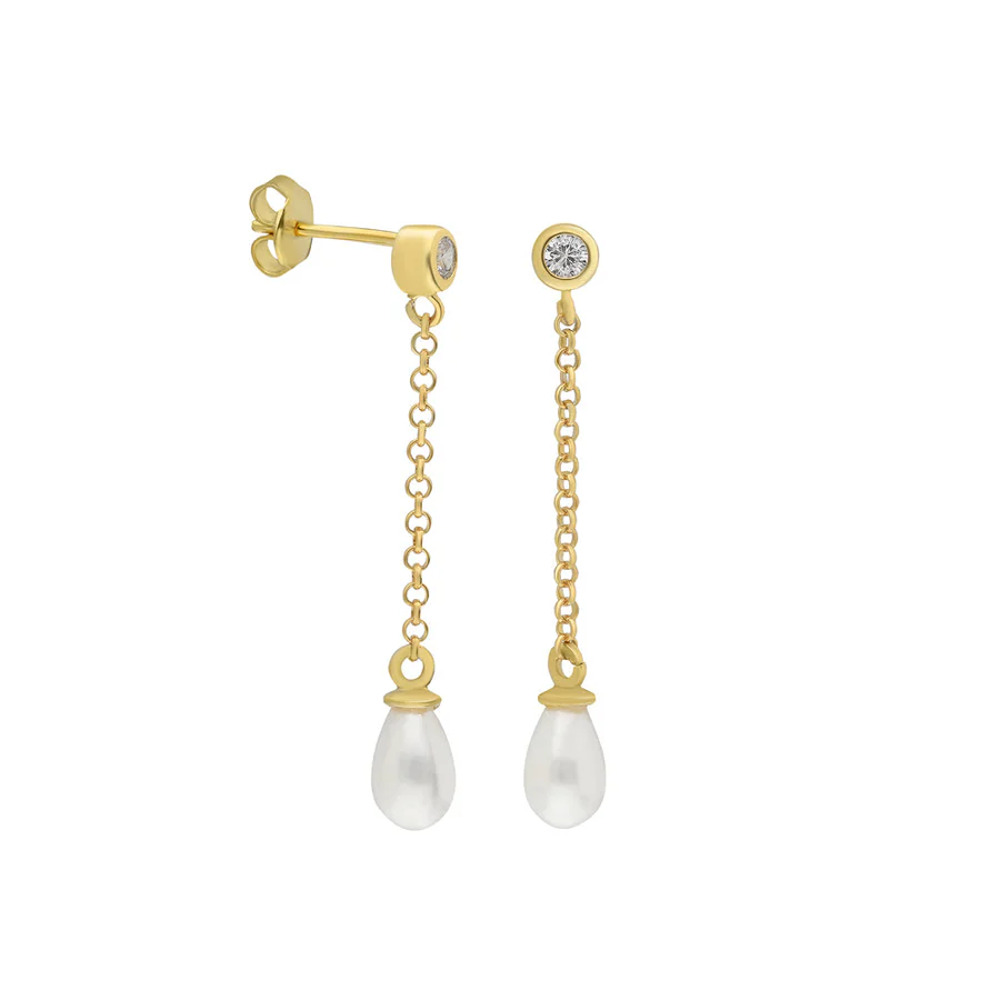 İncili Askılı küpe 717136 Gold