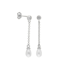 İncili Askılı küpe 717136 Silver