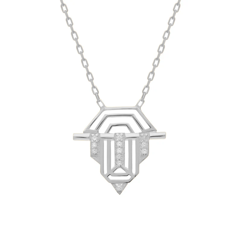 Geometrik Kolye 718019 Silver