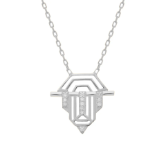 Geometrik Kolye 718019 Silver