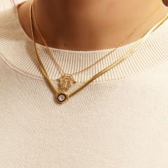 Geometrik Kolye 718019 Gold