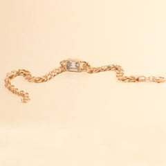 Baget Taşlı Zincir Bileklik 719111 Rose