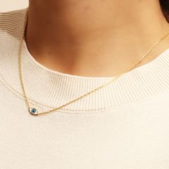 Minimal Göz Kolye 718023 Gold