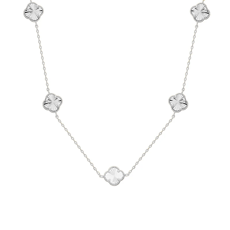 Beşli Yonca Kolye 718025 Silver