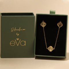 Beşli Yonca Kolye 718025 Gold
