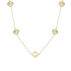 Beşli Yonca Kolye 718025 Gold