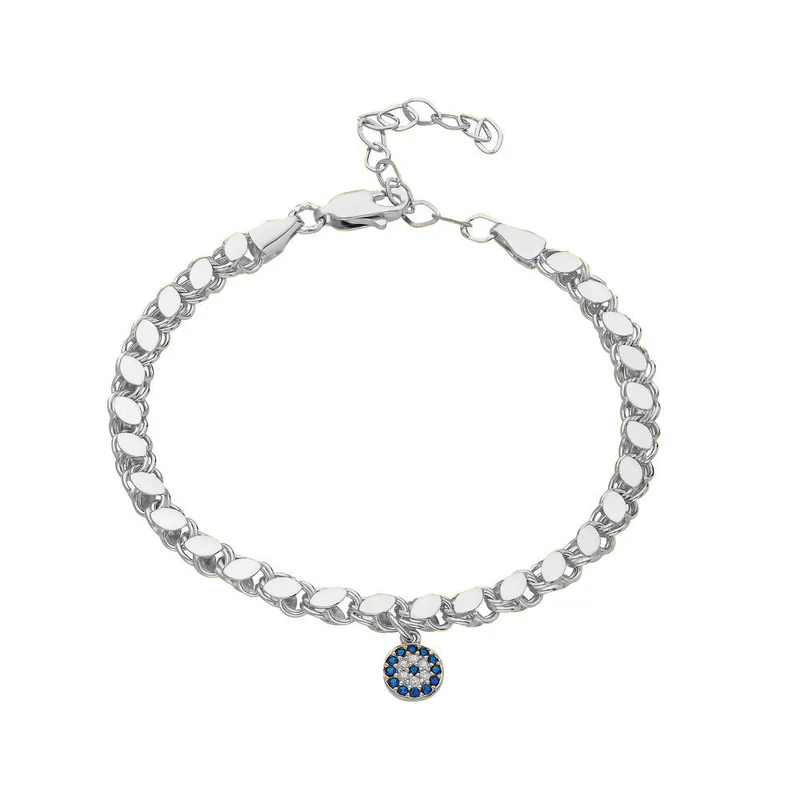 Pullu ve Taşlı Bileklik 718534 Silver