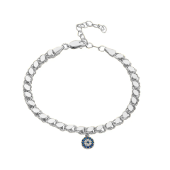 Pullu ve Taşlı Bileklik 718534 Silver