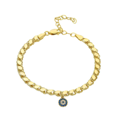Pullu ve Taşlı Bileklik 718534 Gold
