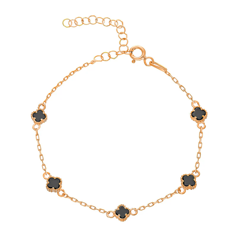 Siyah Yonca Bileklik 718536 Rose