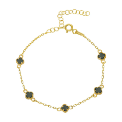 Yeşil Yonca Bileklik 718538 Gold