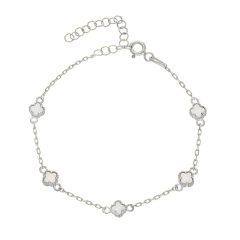 Beyaz Yonca Bileklik 718539 Silver