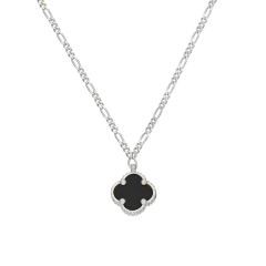 Siyah Yonca Kolye 718028 Rose