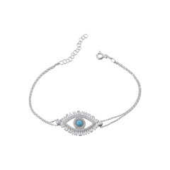 Boho Nazar Bileklik 719121 Silver