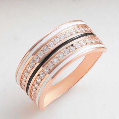 Gümüş Rose Zirkon Taşlı Kadın Yüzük 15