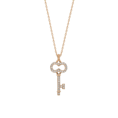 Taşlı Anahtar Kolye 718033 Gold