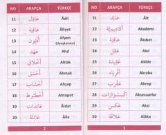 Arapça-Türkçe Ortak Kelimeler Sözlüğü