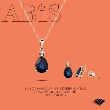 3,28 Karat Pırlantalı Safir Küpe ''Abis''