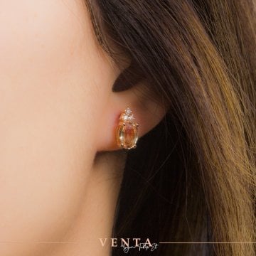 2,80 Karat Citrine Pırlantalı Küpe ''Orenda''