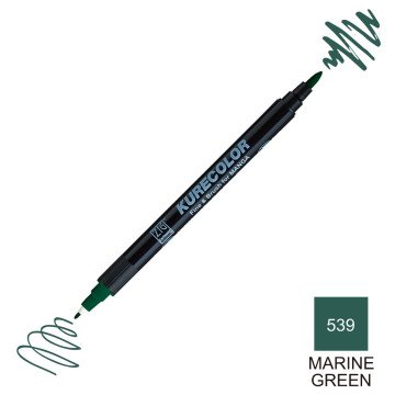 Zig Kurecolor Mangaka Fine&Brush Çift Taraflı Kalem CNKC-2200 No 539 Marine Green