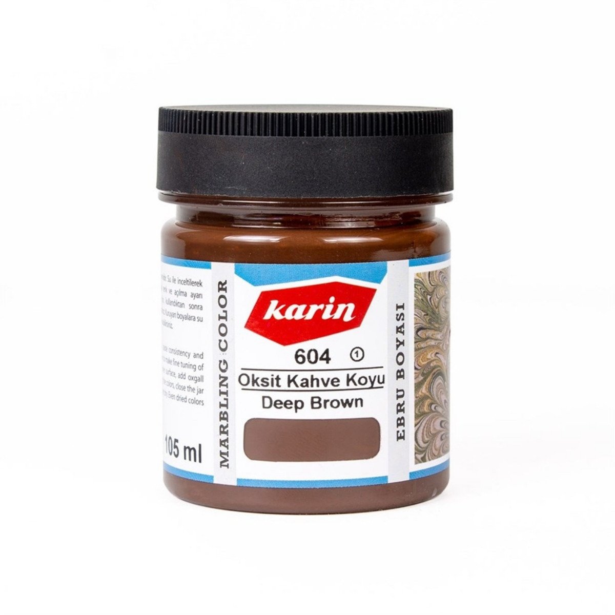 Karin Ebru Boyası 105ml 604 Oksit Kahve Koyu