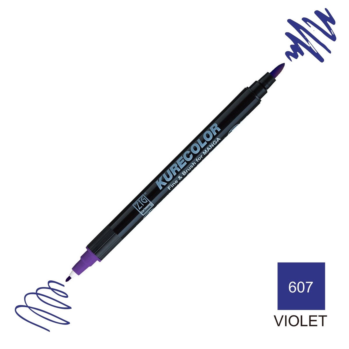 Zig Kurecolor Mangaka Fine&Brush Çift Taraflı Kalem CNKC-2200 No 607 Violet