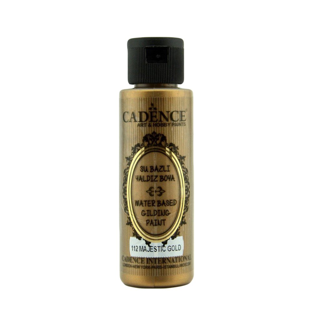 Cadence Su Bazlı Yaldız Metalik Boya 70ml 112 Majestik Altın