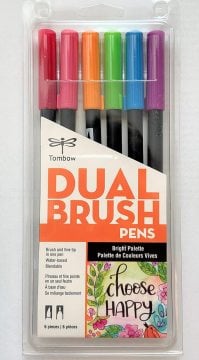 Tombow Dual Brush Pen Kalemi Seti Bright Renkler 56210 6 Renk