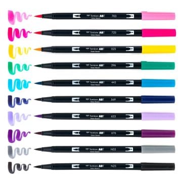 Tombow Dual Brush Pen Kalemi Seti Galaxy Renkler 56188 10 Renk