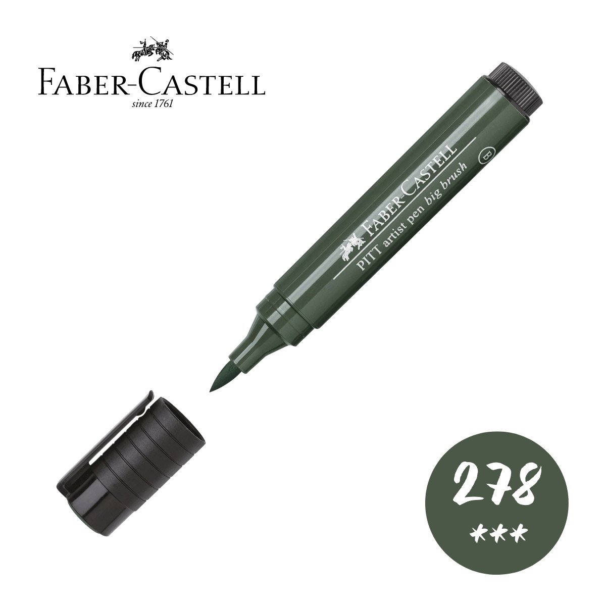 Faber Castell Pitt Artist Pen Big Brush Marker 278 Chrome Oxide Green