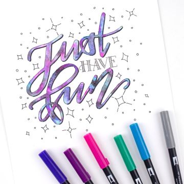 Tombow Dual Brush Pen Kalemi Seti Galaxy Renkler 56212 6 Renk