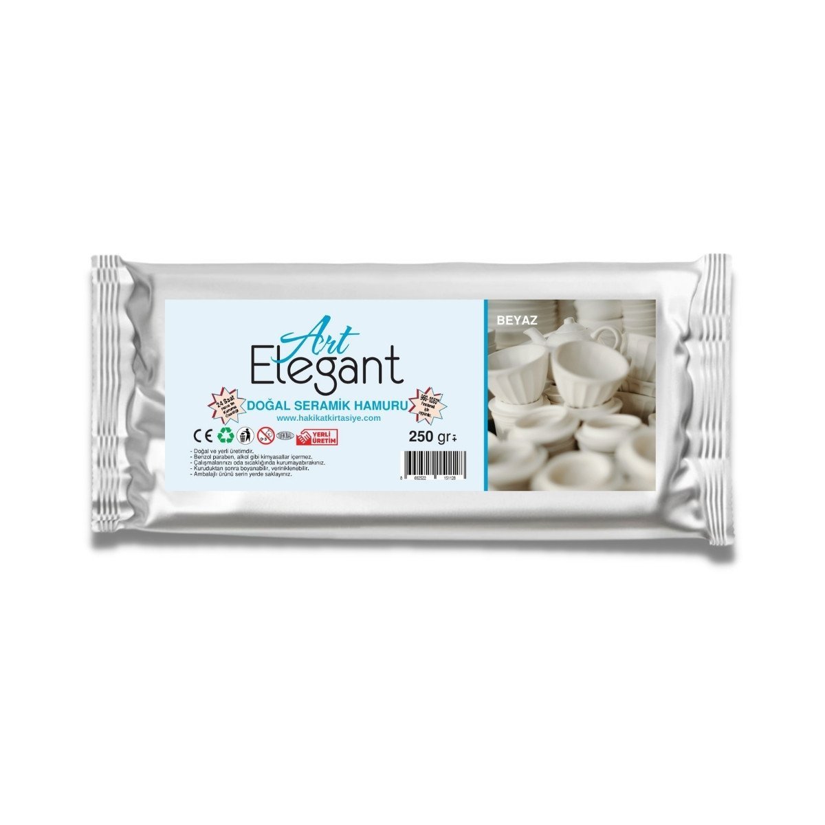 Art Elegant Seramik Hamuru 250gr Beyaz