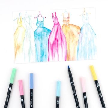 Tombow Dual Brush Pen Kalemi Seti Pastel Renkler 56187 10 Renk