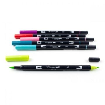 Tombow Dual Brush Pen Kalemi Seti Tropical Renkler 56211 6 Renk